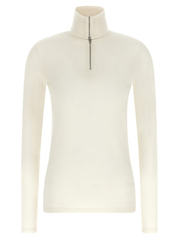 JIL SANDER - Half-zip sweater White
