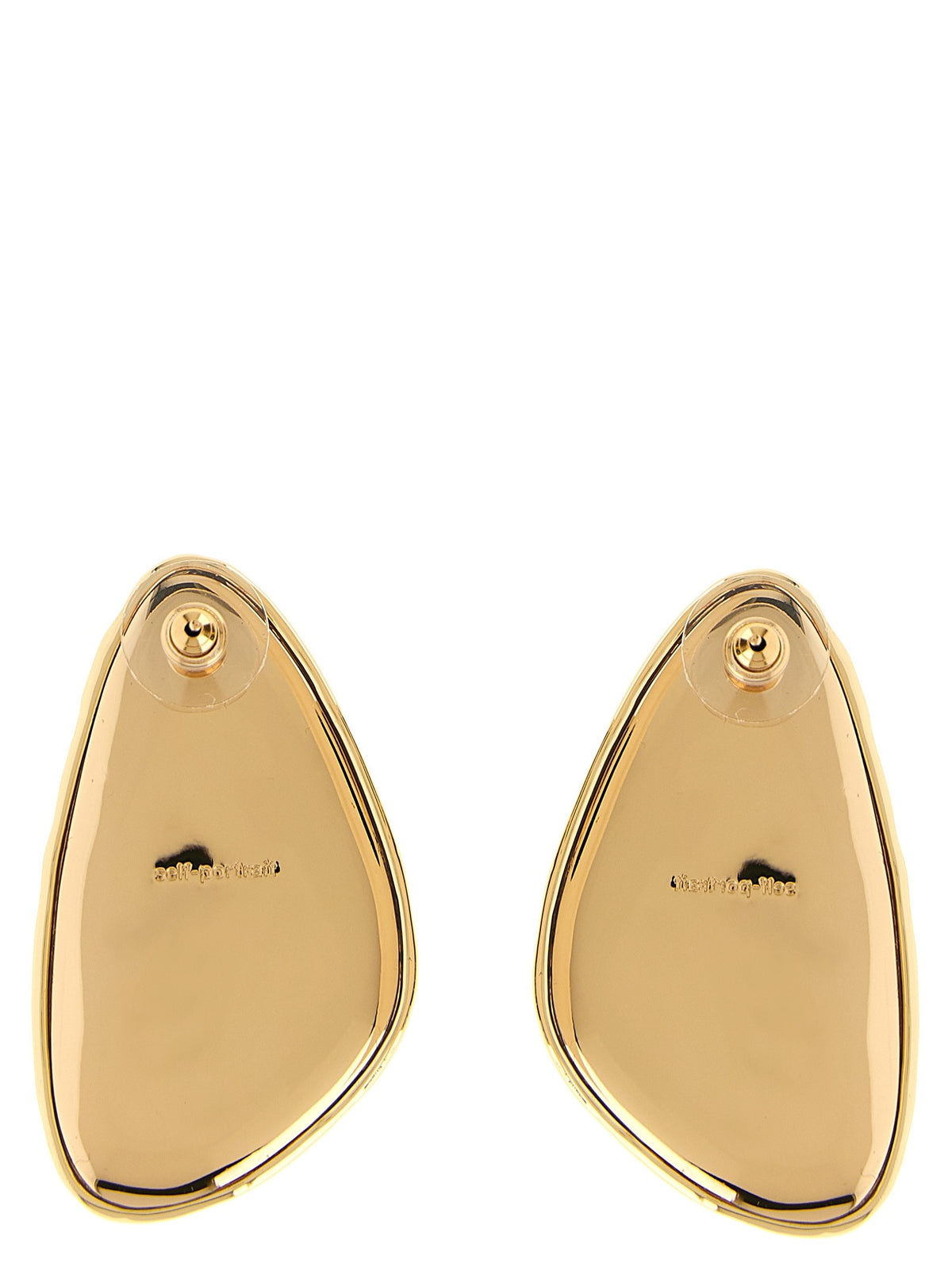 SELF PORTRAIT - 'Hammered Gold Crystal' earrings