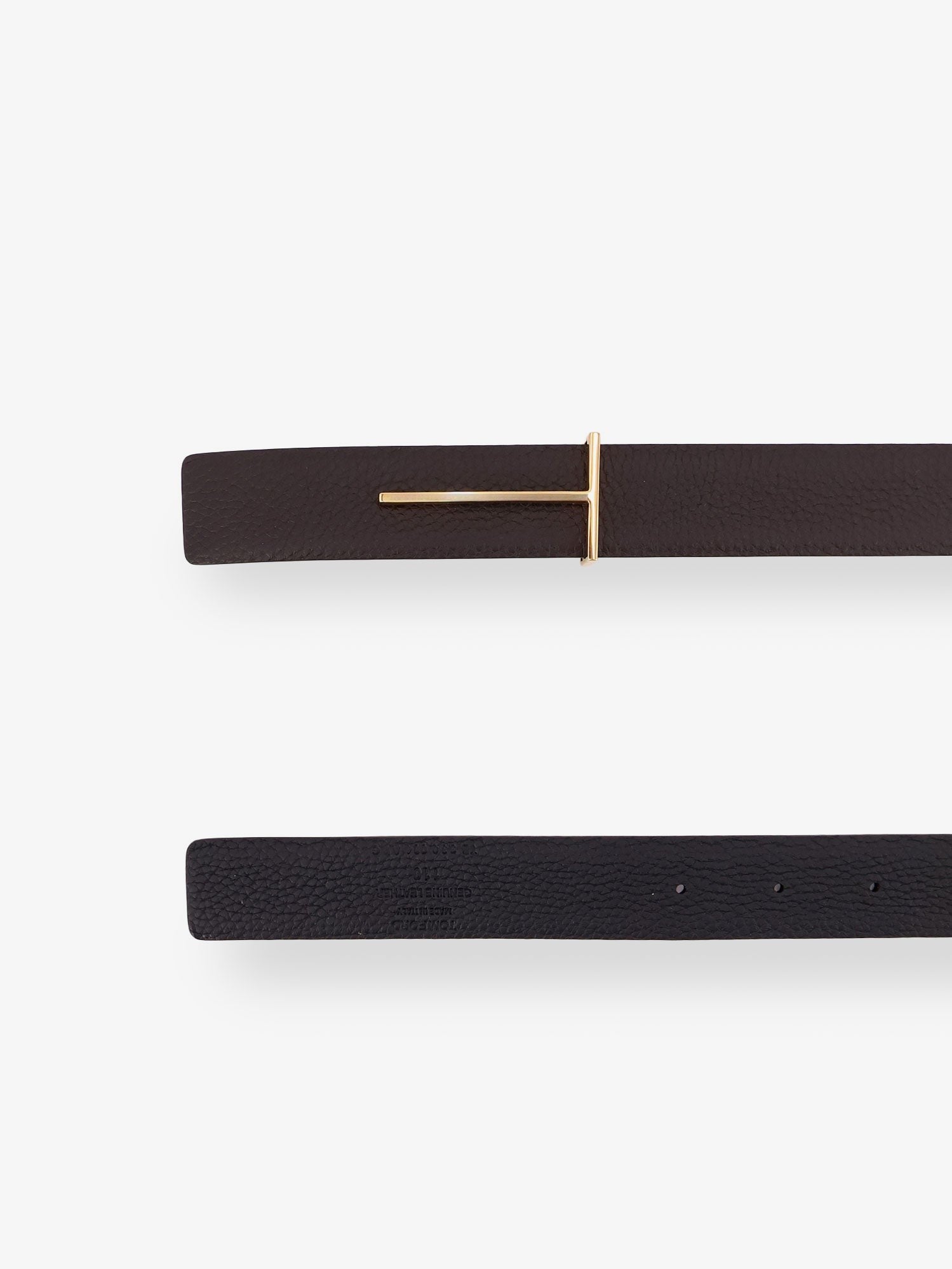 TOM FORD - Hammered leather belt