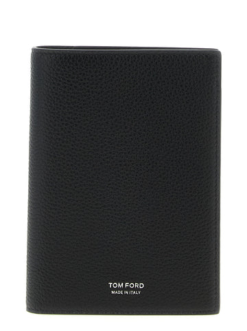 TOM FORD - Hammered leather passport holder