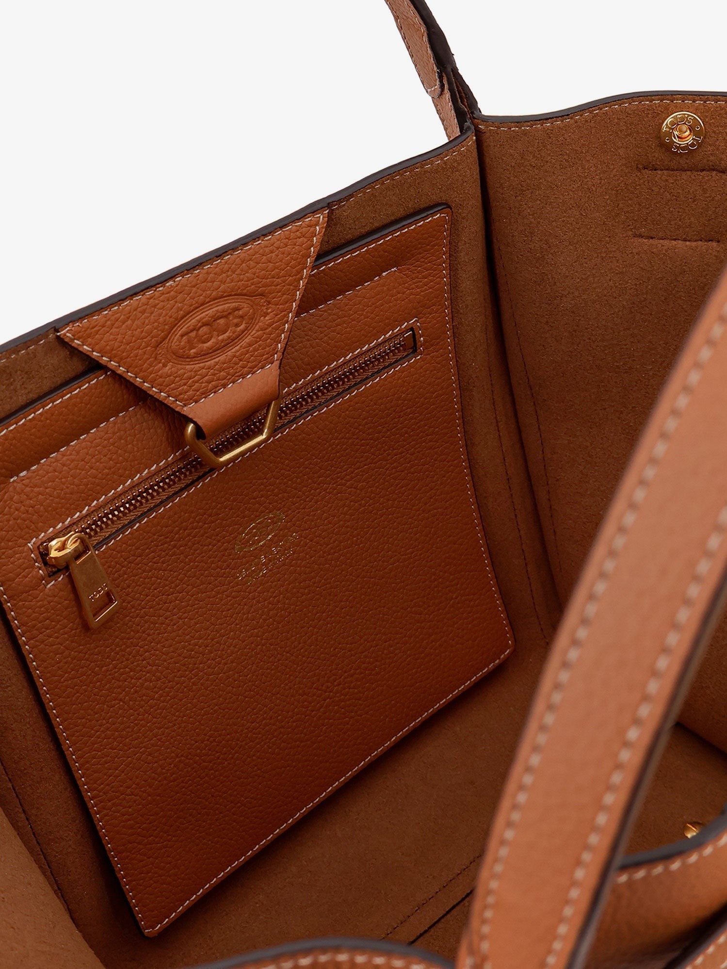 TOD'S TOD'S - Hammered leather shopping bag