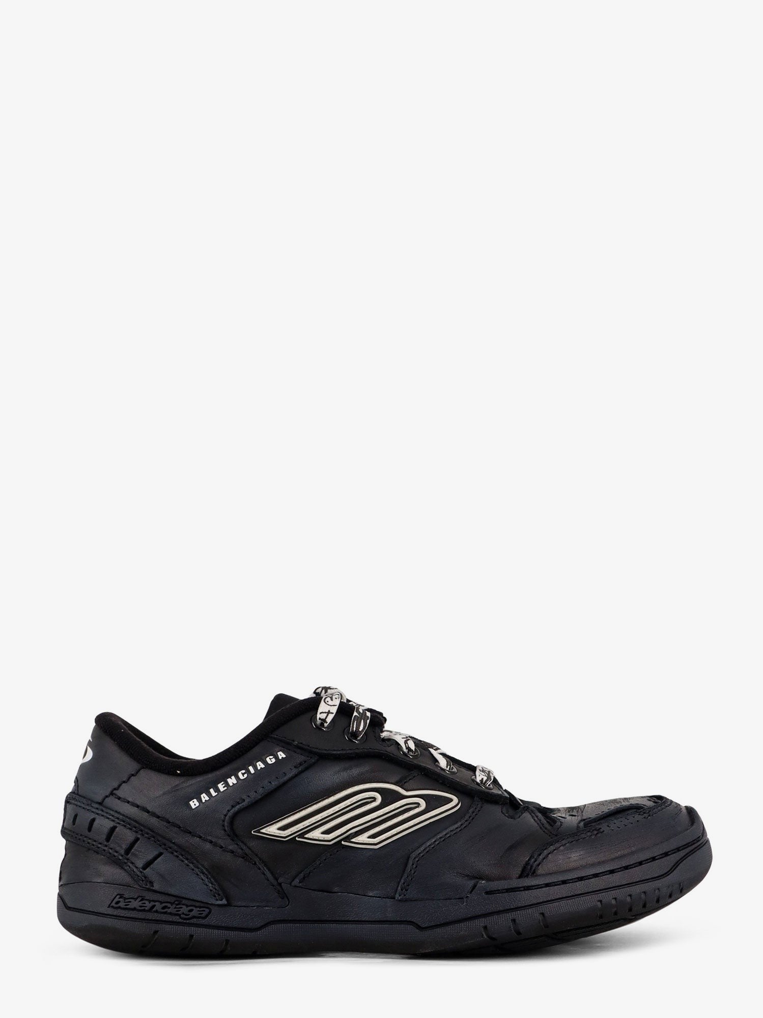 Balenciaga Balenciaga - Hamptons Worn-Out low-top leather sneakers