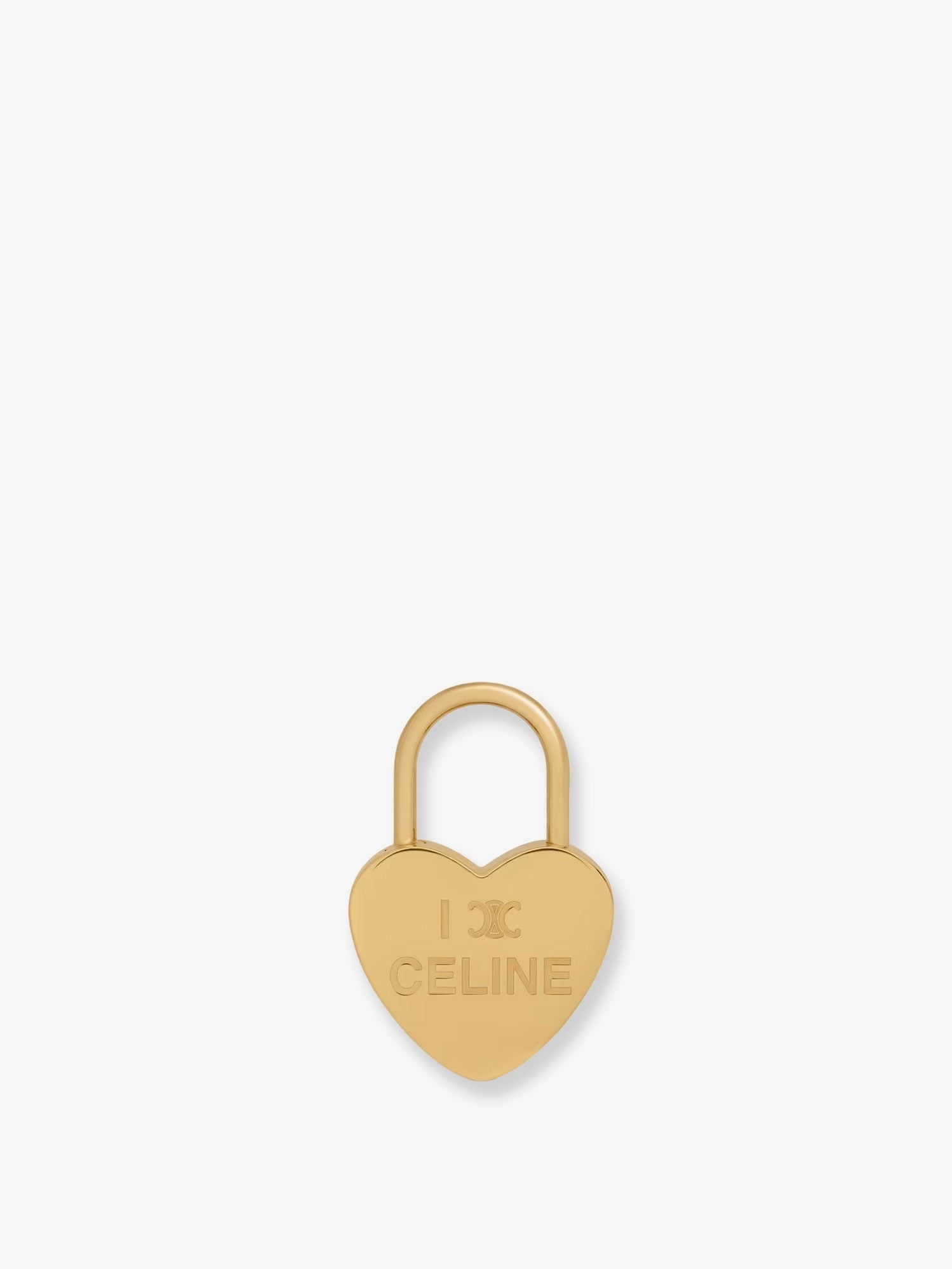 Heart-shaped brass charm