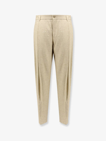 Dolce & Gabbana Hemp, linen and silk trousers with tweed effect