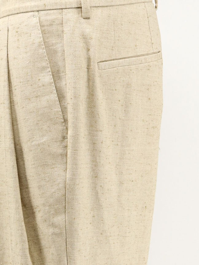 Dolce & Gabbana - Hemp, linen and silk trousers with tweed effect