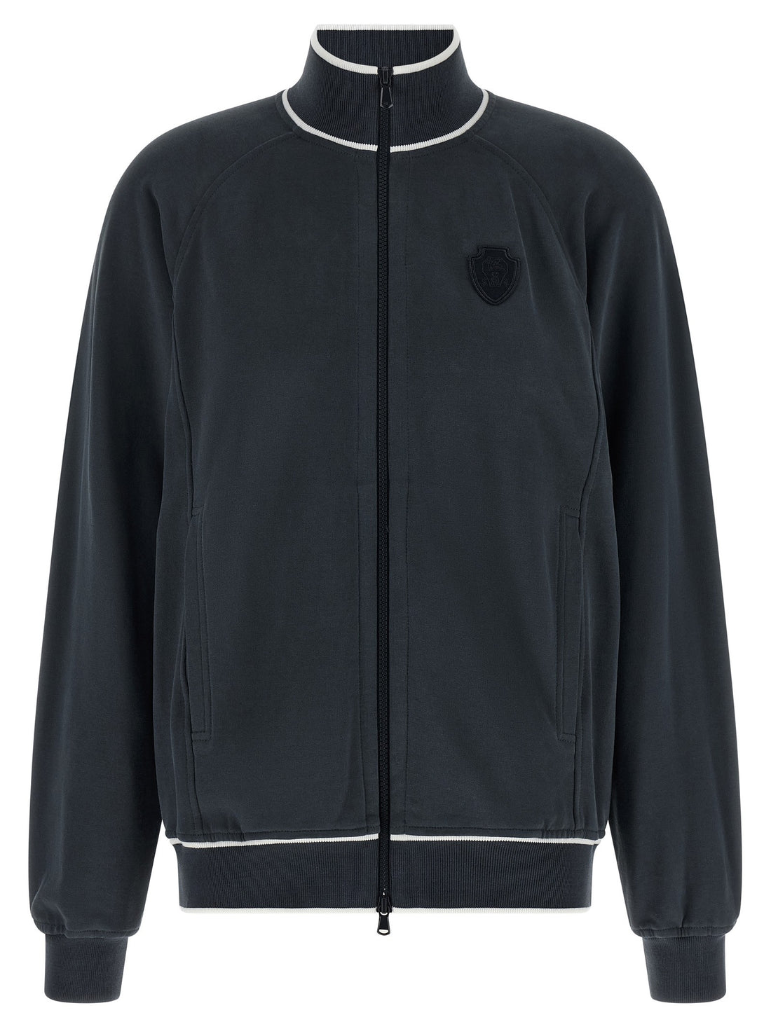 Brunello Cucinelli - Heraldic patch sweatshirt Blue