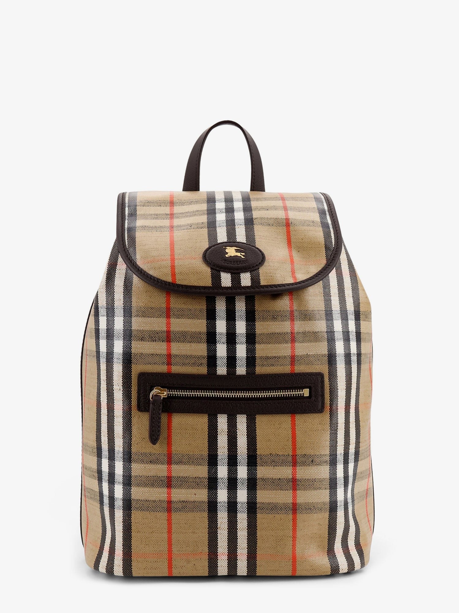Burberry Burberry - Highlands coated canvas backpack with front logo
