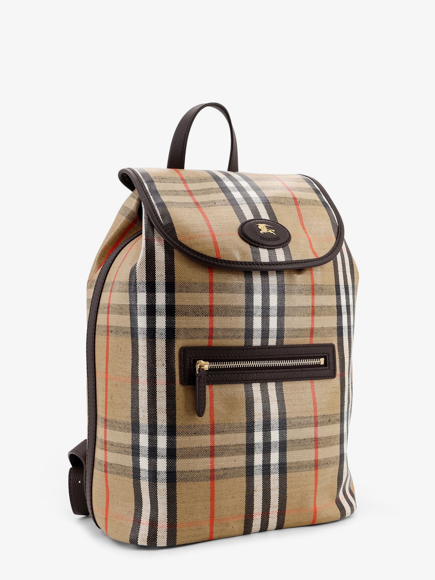 Burberry Burberry - Highlands coated canvas backpack with front logo