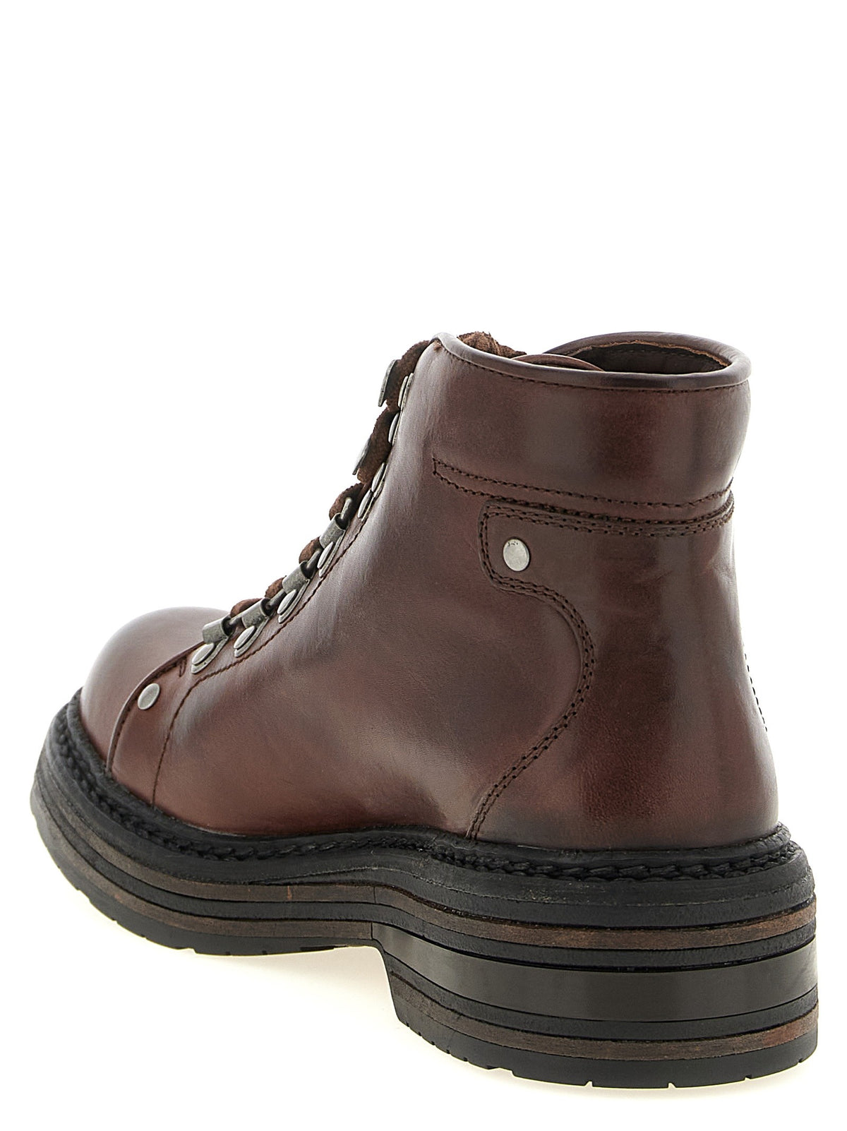 Miu Miu - 'Hiking' Leather Ankle Boots