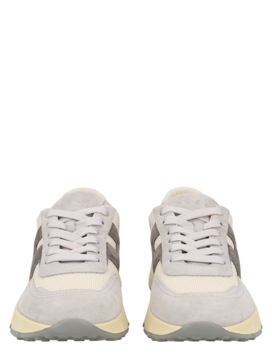 Hogan - SNEAKER "HOGAN HYPERLIGHT" hogan-hyperlight-suede-fabric-sneakers-grey-front-jpg