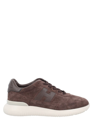 Hogan - SNEAKER "HOGAN INTERACTIVE³" hogan-interactive-3-suede-sneakers-dark-brown-side-jpg