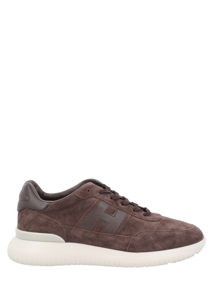 Hogan - SNEAKER "HOGAN INTERACTIVE³" hogan-interactive-3-suede-sneakers-dark-brown-side-jpg