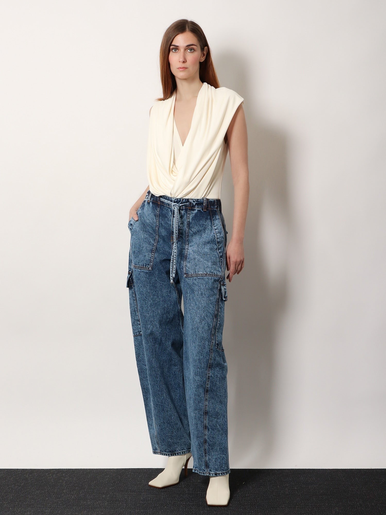 ALAIA - Hooded Body viscose top