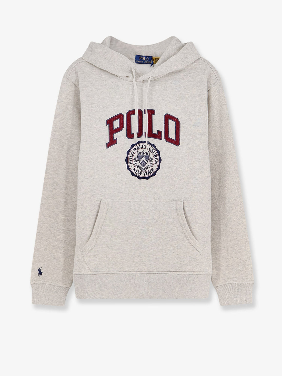 Polo Ralph Lauren - Hooded cotton blend sweatshirt LTSPORTHEATHER