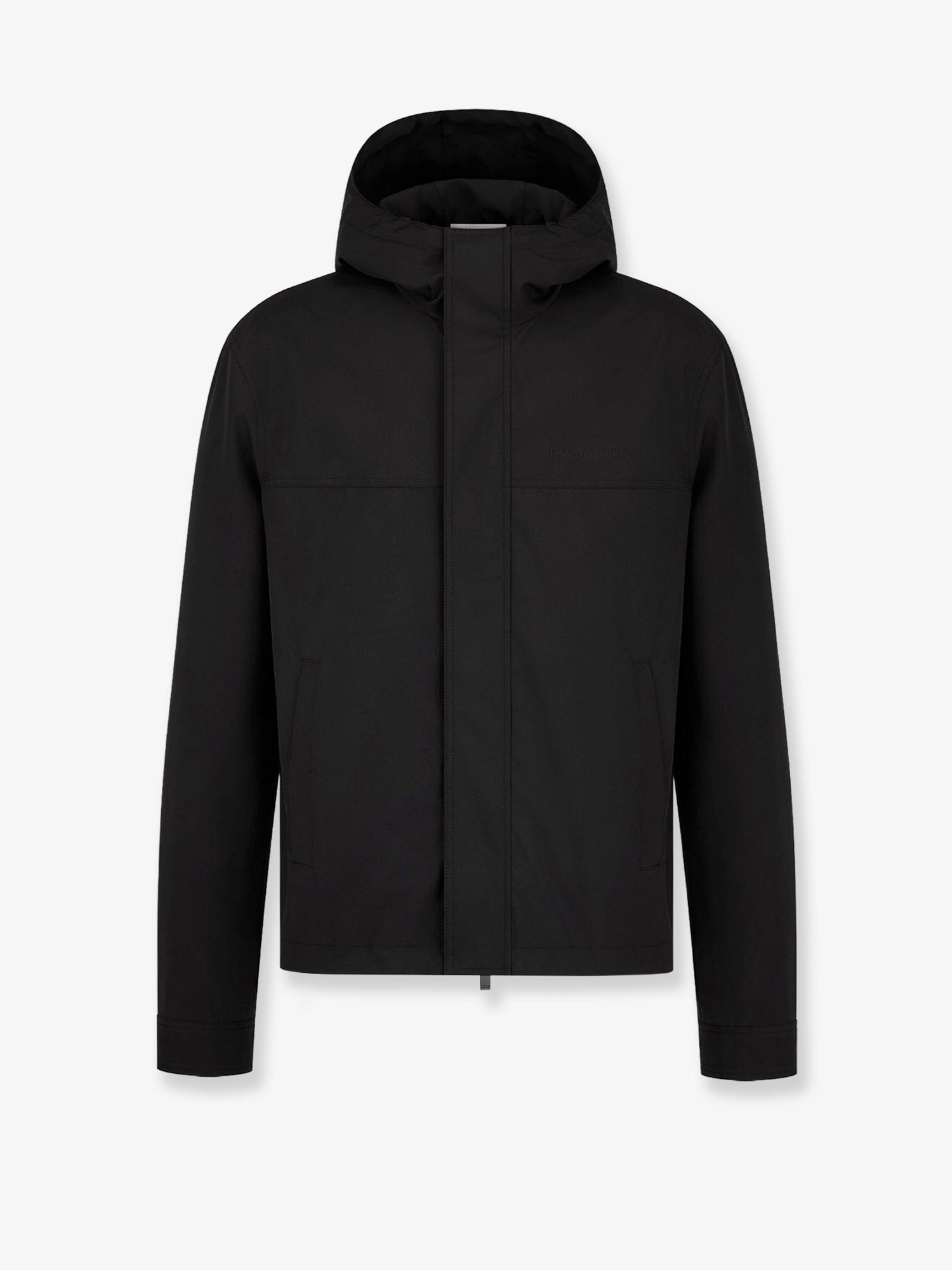 Hooded jacket with iconic embroidery