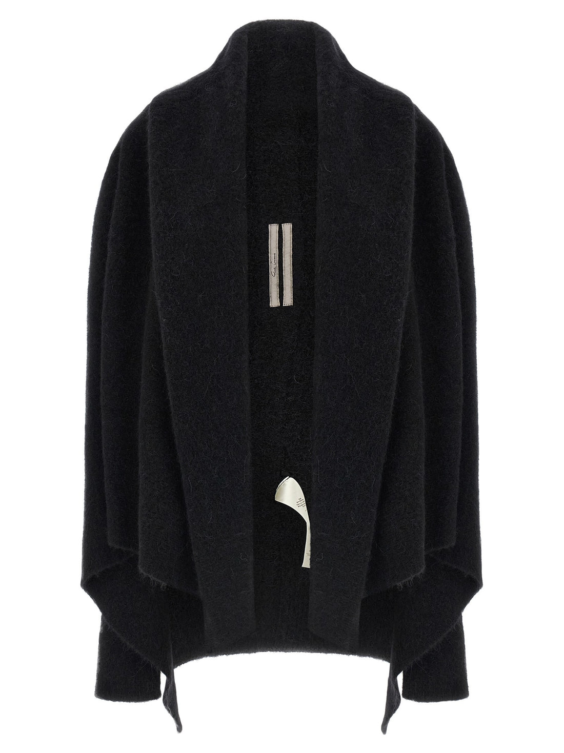 RICK OWENS - 'Hooded Medium Wrap' cardigan Black