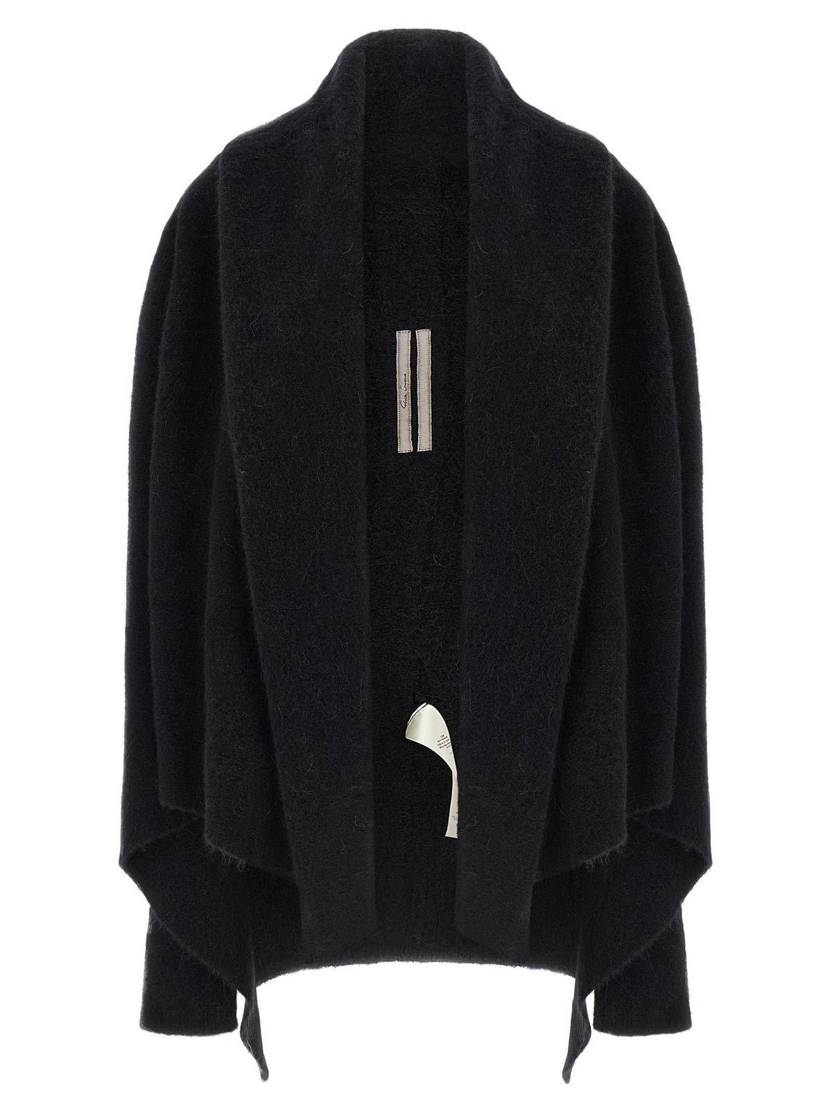 RICK OWENS - 'Hooded Medium Wrap' cardigan Black
