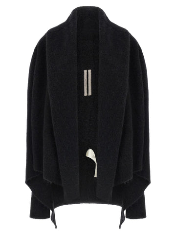 RICK OWENS - 'Hooded Medium Wrap' cardigan Black