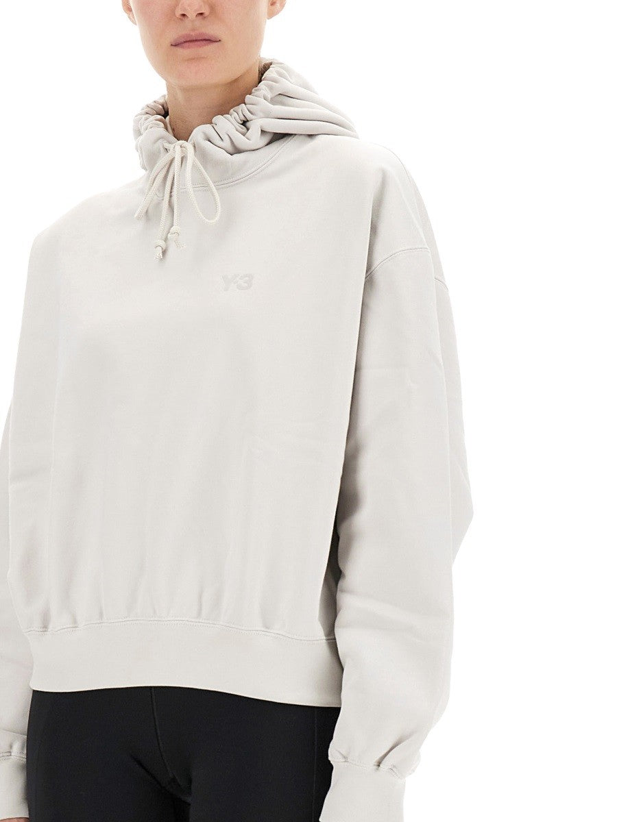 Y - 3 - HOODED SWEATSHIRT WITH LOGO