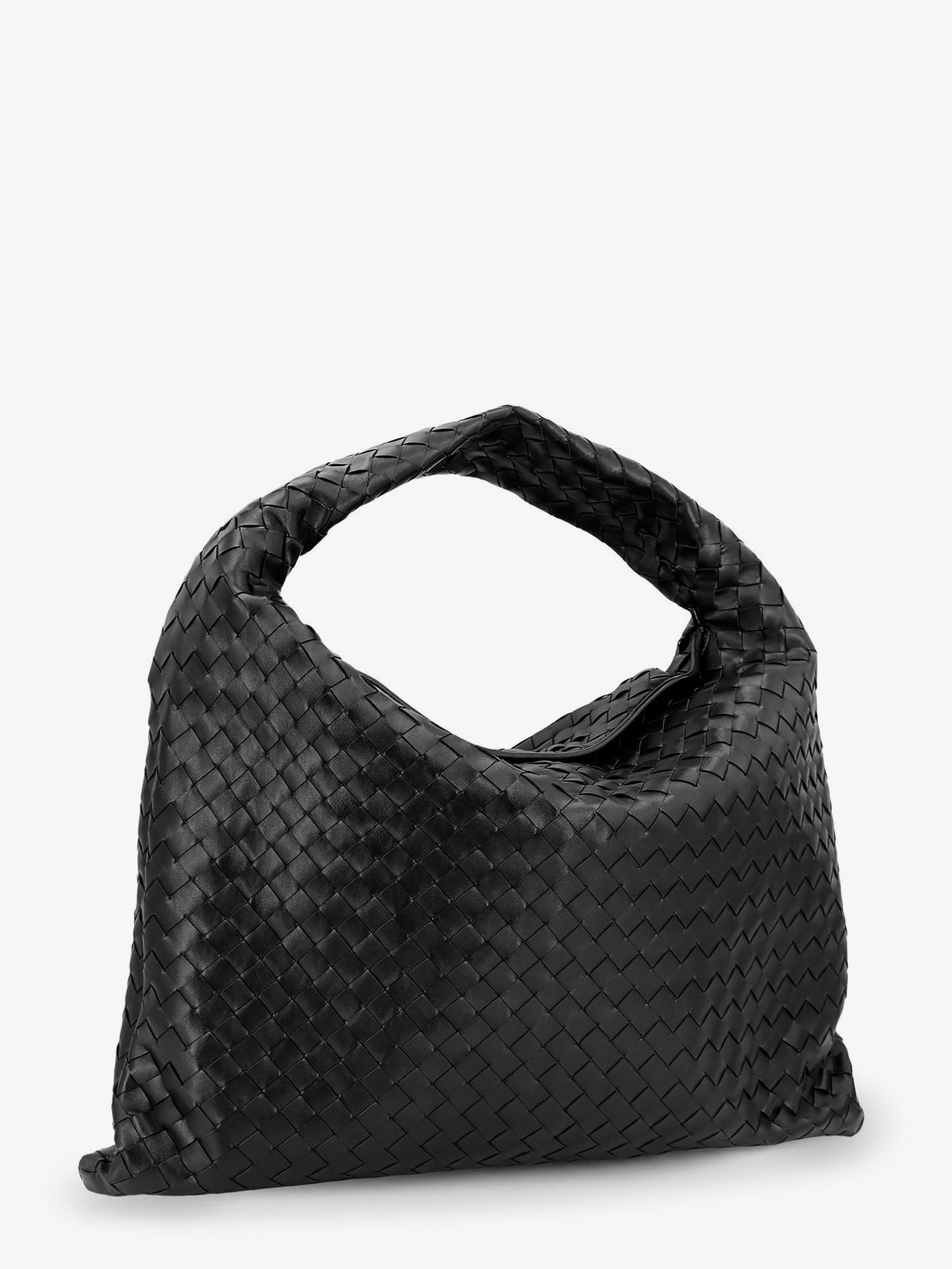 Bottega Veneta Bottega Veneta - Hop Hobo Leather Shoulder Bag with Intreccio Pattern