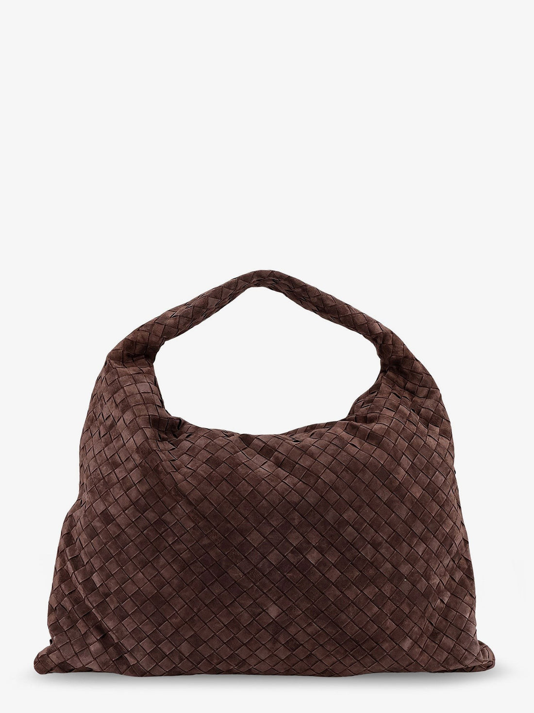 Hop suede shoulder bag with Intrecciato motif
