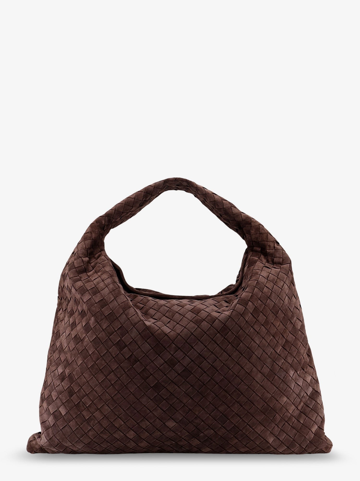 Hop suede shoulder bag with Intrecciato motif