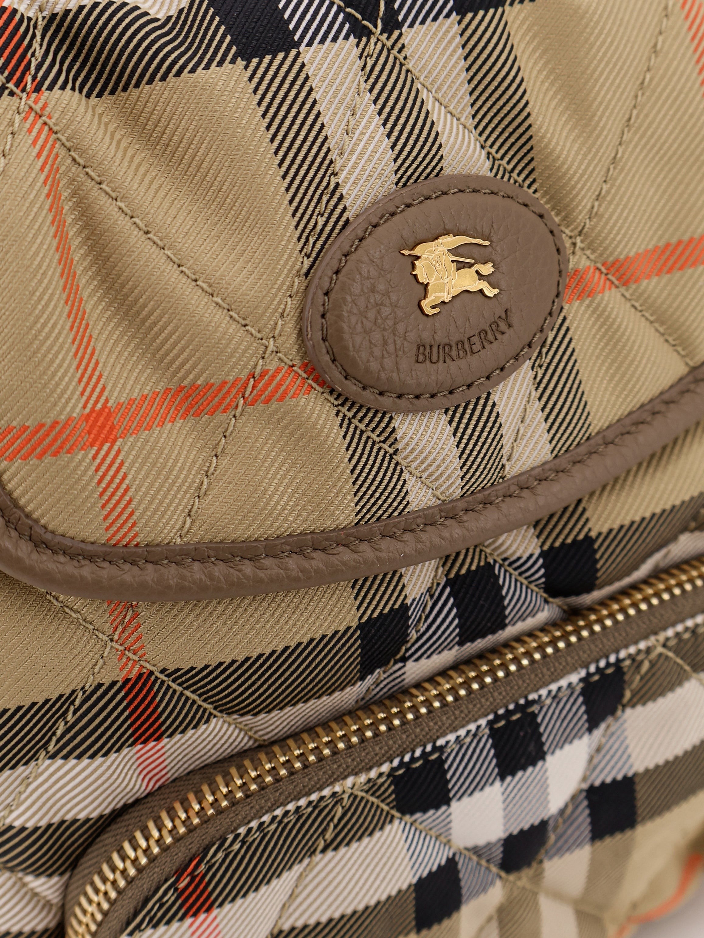 Burberry Burberry - Horseshoe nylon backpack with check pattern