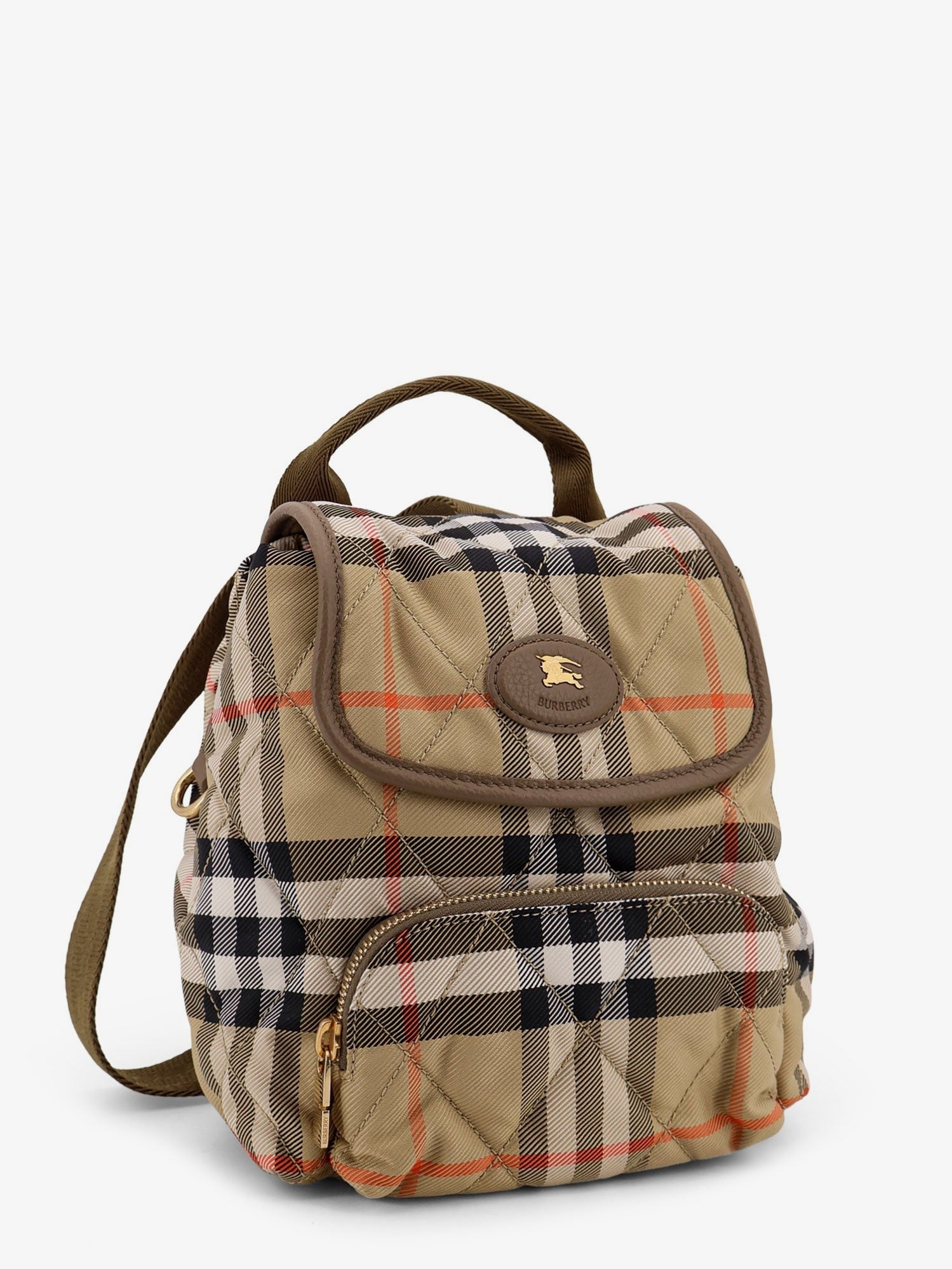 Burberry Burberry - Horseshoe nylon backpack with check pattern