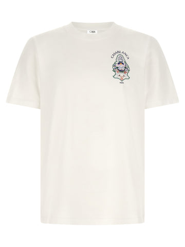 CASABLANCA - 'Hotel Emblem' print T-shirt White S