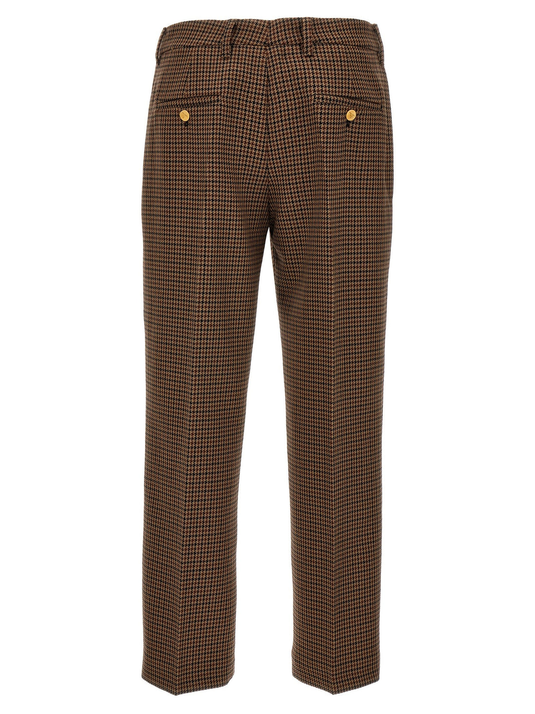 PRADA - Houndstooth pants Brown 46 IT