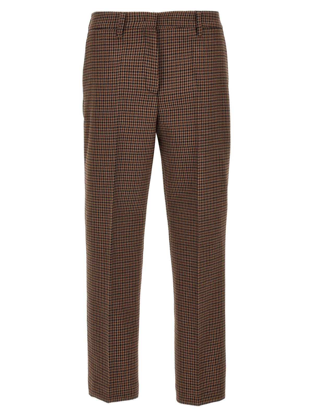 PRADA - Houndstooth pants Brown 46 IT