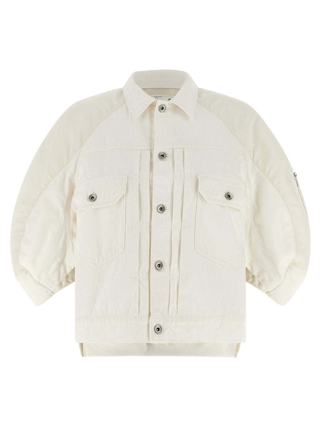 SACAI - Hybrid bomber jacket White 3