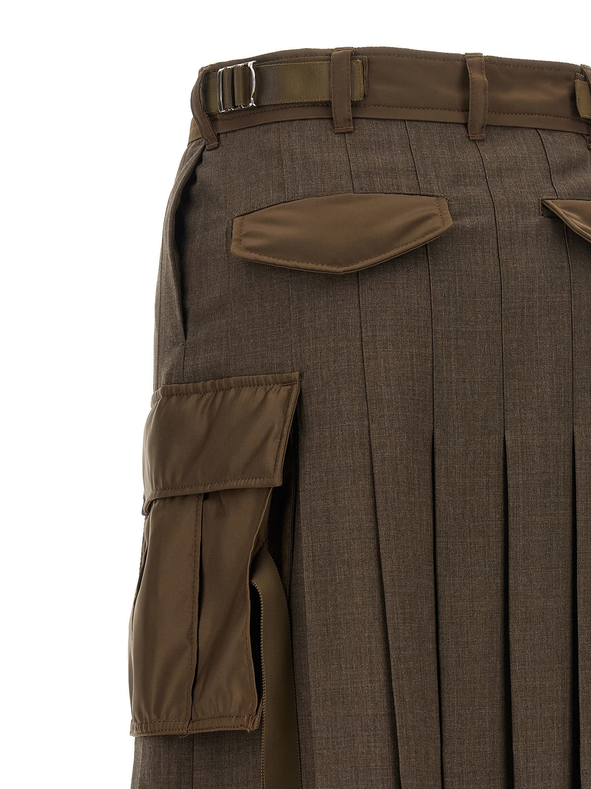 SACAI - Hybrid construction skirt