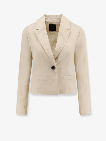 Pinko - Idony embroidered linen blazer
