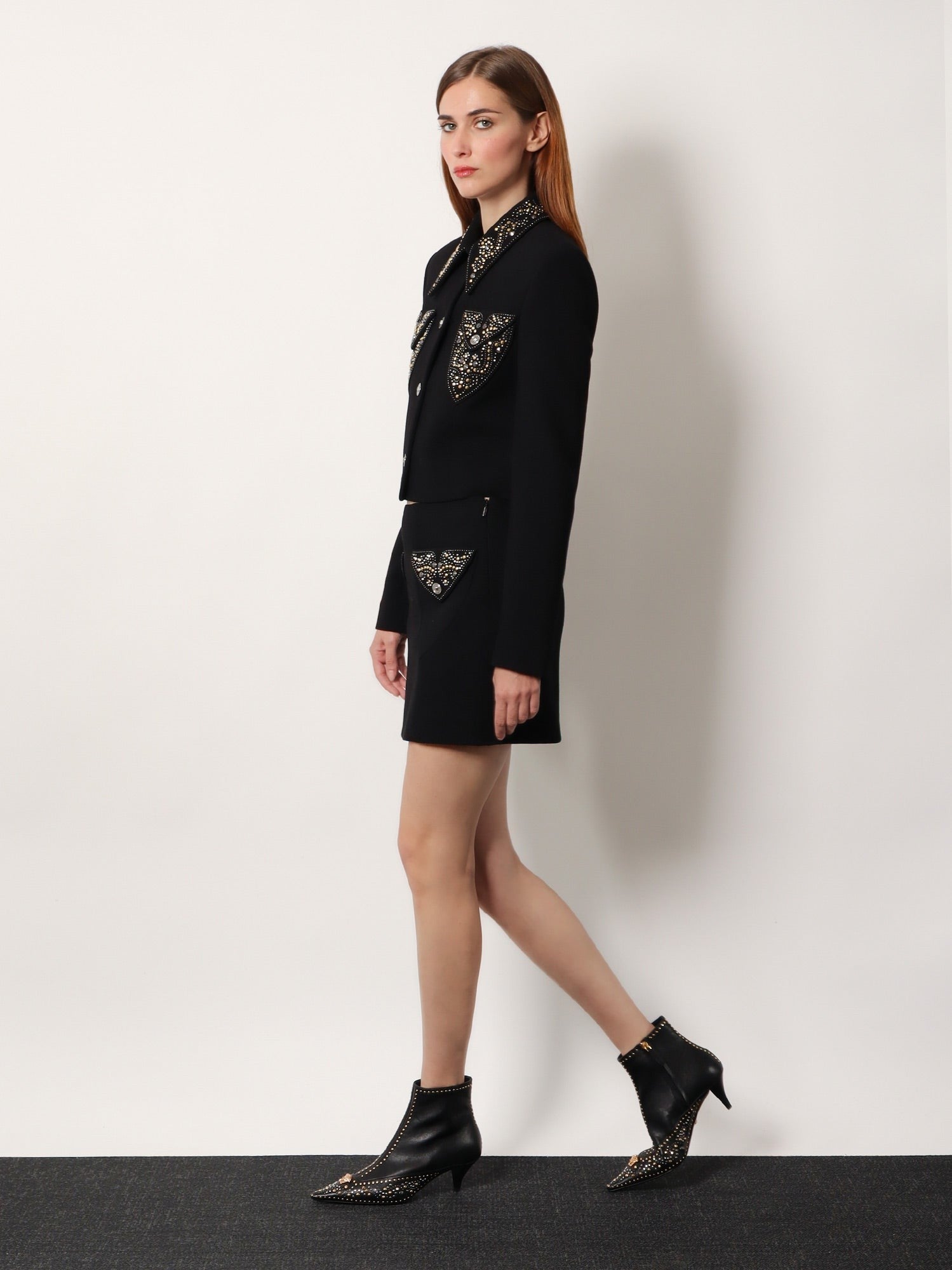 Informal light weight wool crepe blazer