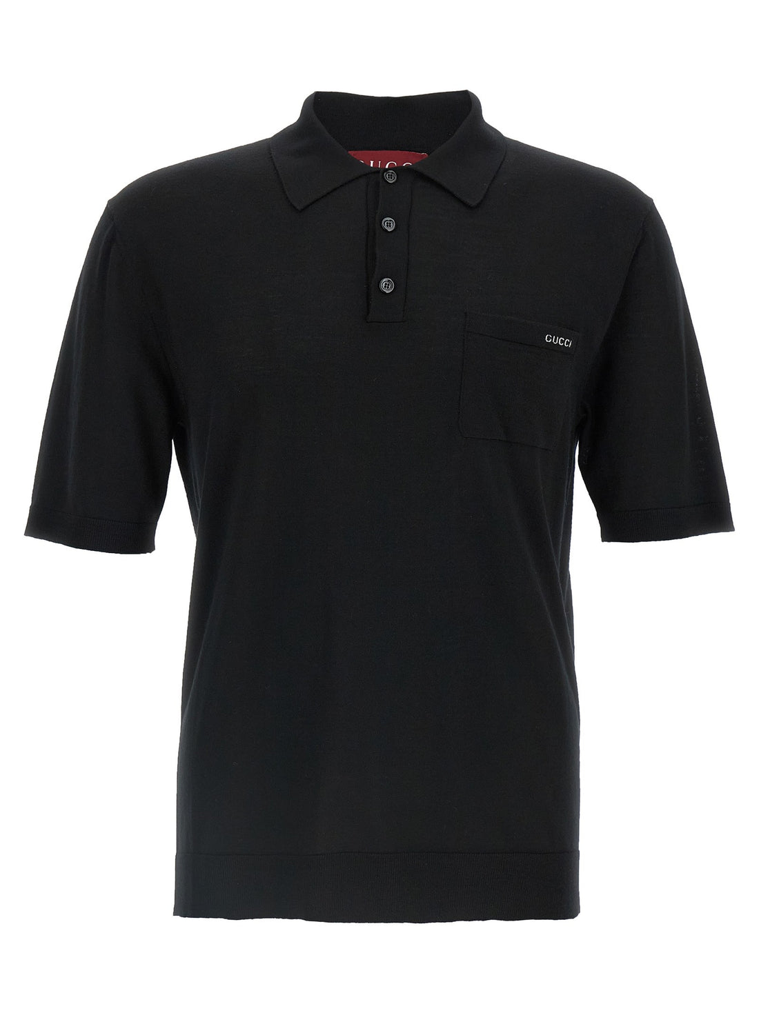 Gucci - 'Intarsio Gucci' polo shirt Black
