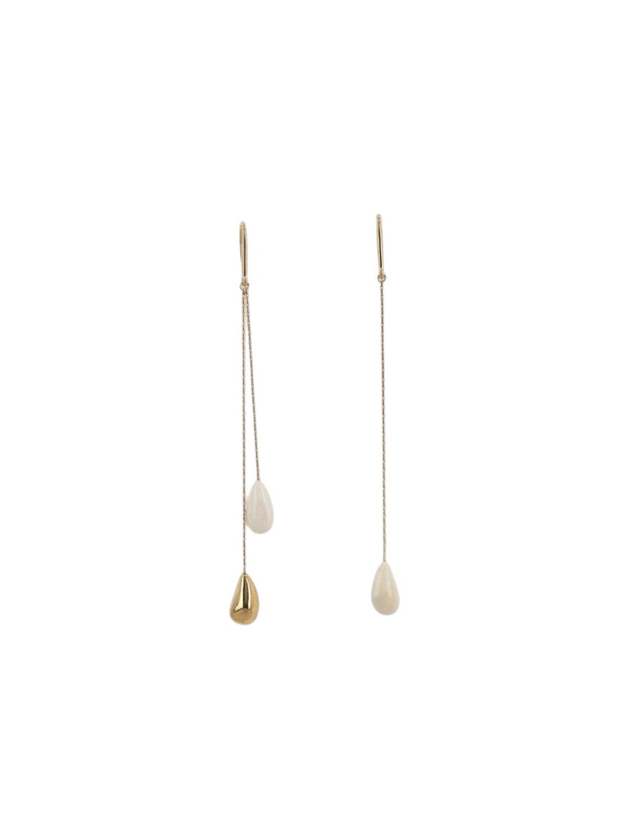 Isabel Marant - Asymmetric Drop Earrings - Gold isabel-marant-asymmetric-drop-earrings-gold-ecru-side-jpg