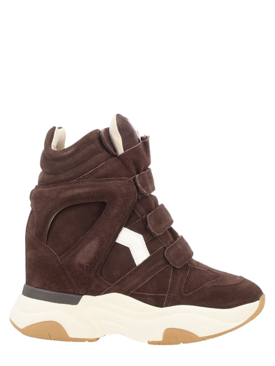 Isabel Marant - Balskee Suede Wedge Sneakers - Brown isabel-marant-balskee-suede-wedge-sneakers-brown-side-jpg