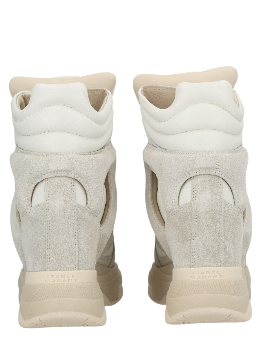 Isabel Marant - Balskee Suede Wedge Sneakers - Beige isabel-marant-balskee-suede-wedge-sneakers-ecru-back-jpg