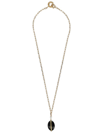 Isabel Marant - Stone Pendant Necklace - Gold/Black isabel-marant-stone-pendant-necklace-gold-black-detail-jpg