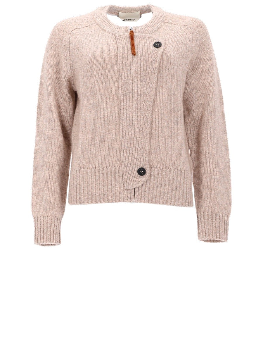 Isabel Marant - Wool and Cashmere Wrap Cardigan - Beige isabel-marant-wool-cashmere-wrap-cardigan-beige-front-jpg
