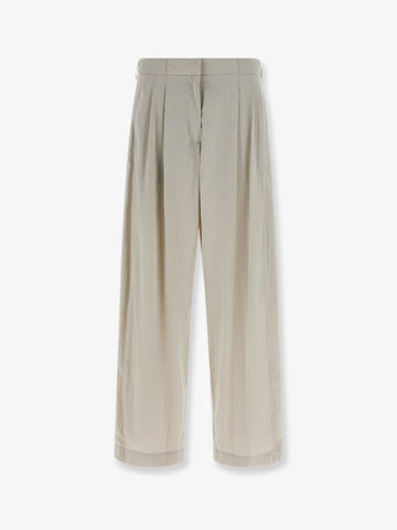 THE ROW Iven silk and nylon trousers