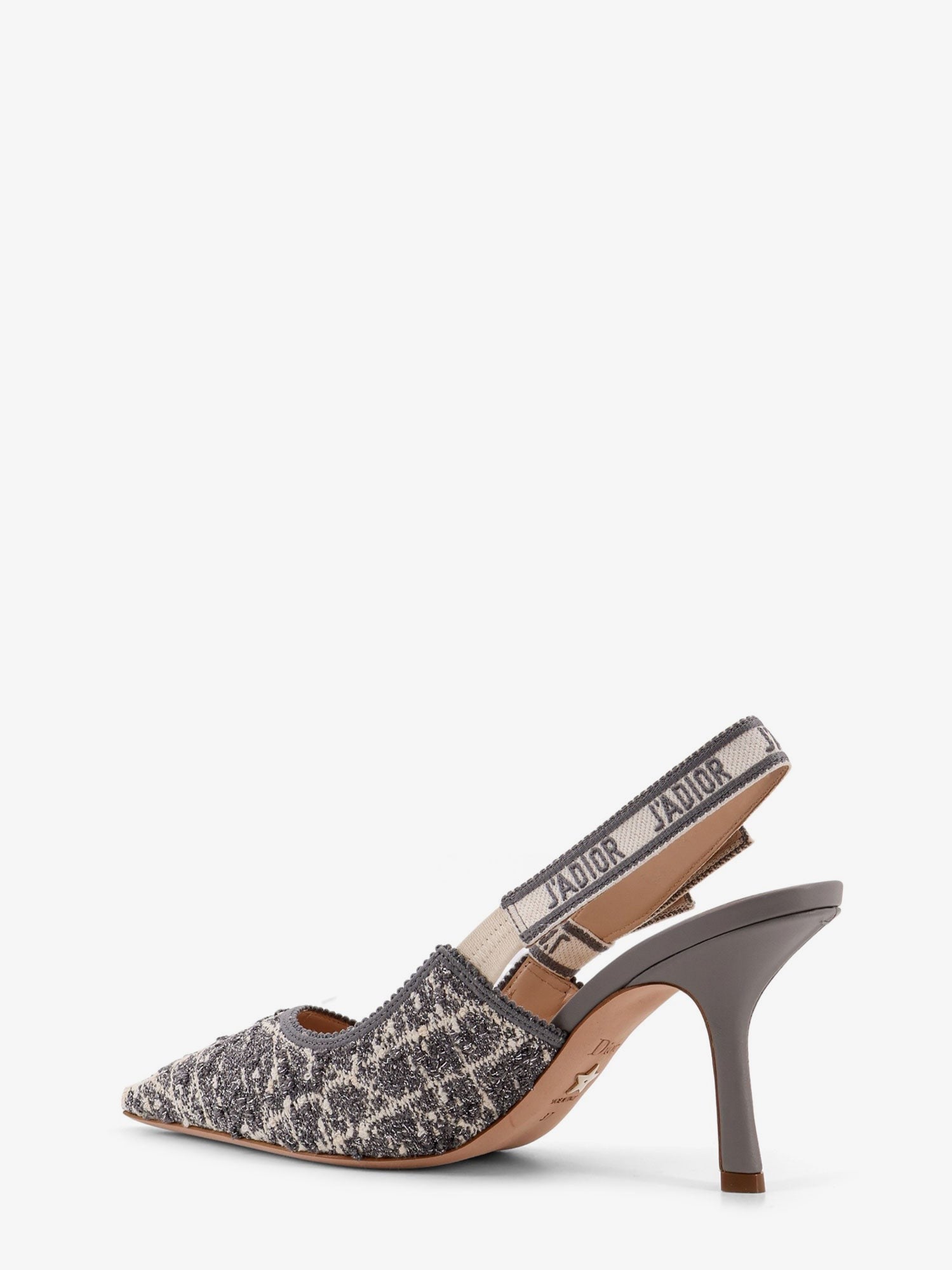 J'Adior cannage tweed slingback pumps