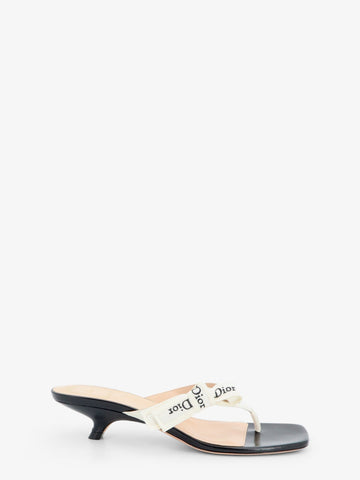 Dior - J'Adior cotton flip-flops with embroidered logo