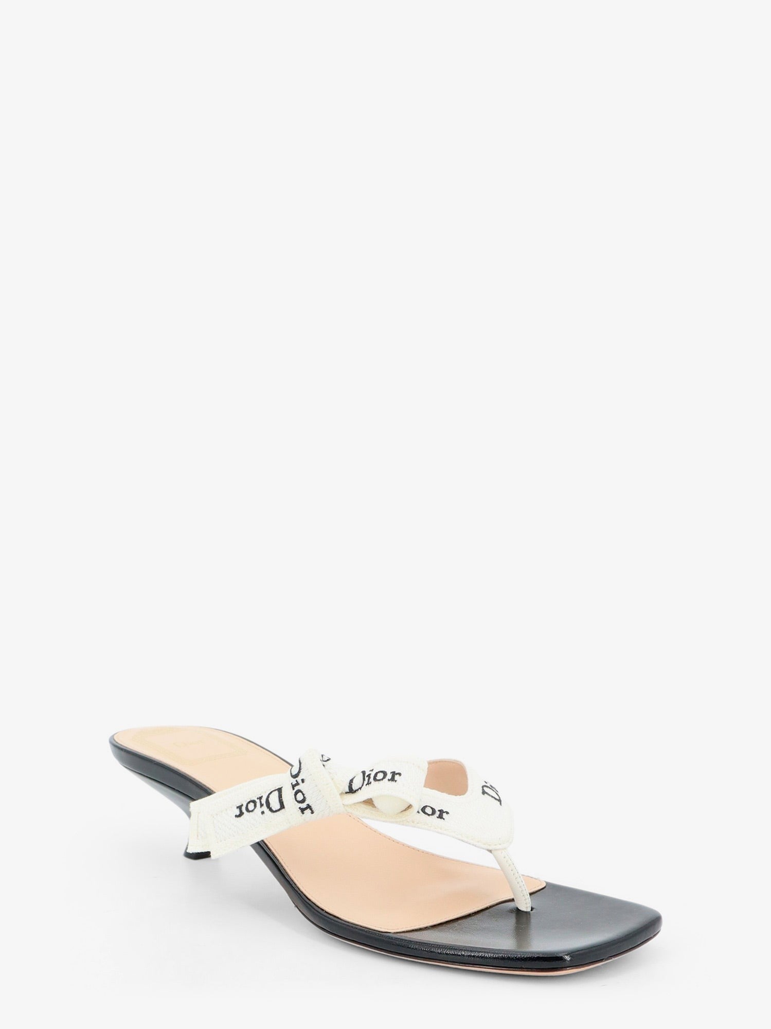 Dior - J'Adior cotton flip-flops with embroidered logo