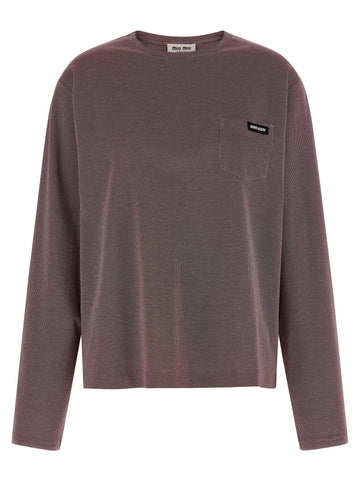 Miu Miu - Jacquard jersey t-shirt jacquard-jersey-t-shirt_438ee7e1-0b7c-4db5-908b-c76e06097bc7