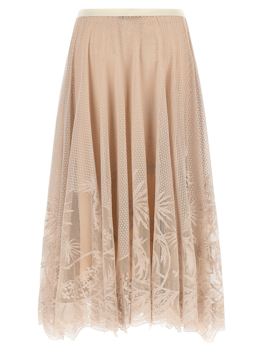 Fabiana Filippi - Jacquard lace skirt Pink 42 IT