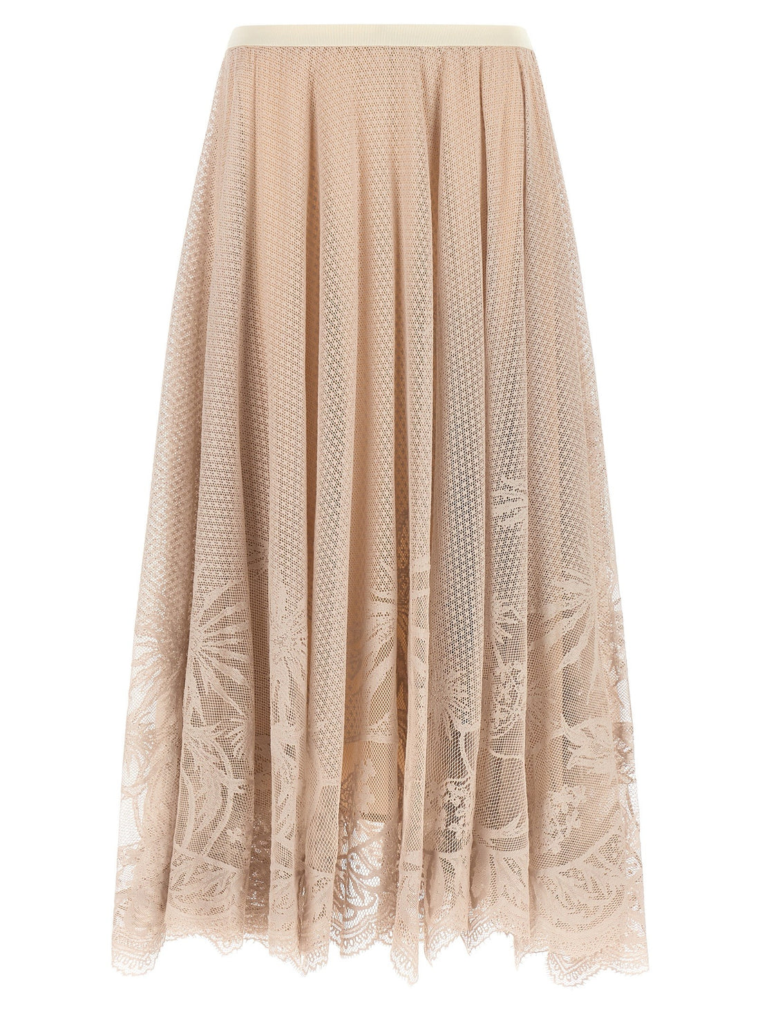 Fabiana Filippi - Jacquard lace skirt Pink 42 IT