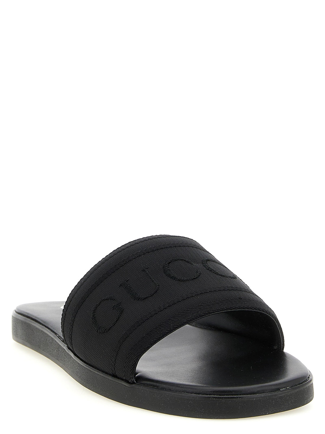 Gucci - Jacquard logo slides Black