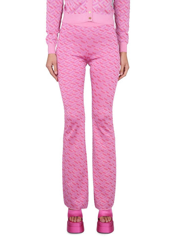 Versace - JACQUARD PANTS WITH GREEK PRINT jacquard-pants-with-greek-print_5150719c-ff8e-42aa-9dad-56576d174adb